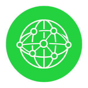 globe with connections icon